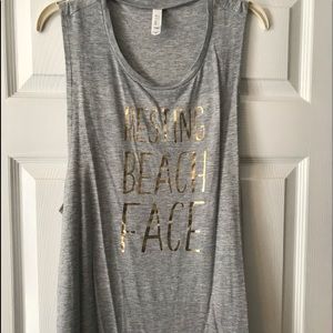Resting Beach Face Tank Top